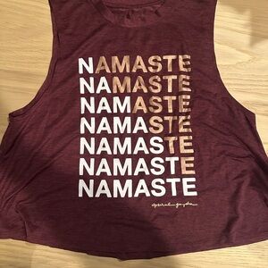 Spiritual Gangster Maroon Namaste Muscle Tee